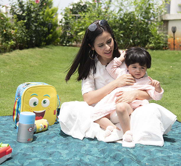 Toddler playing on Floor