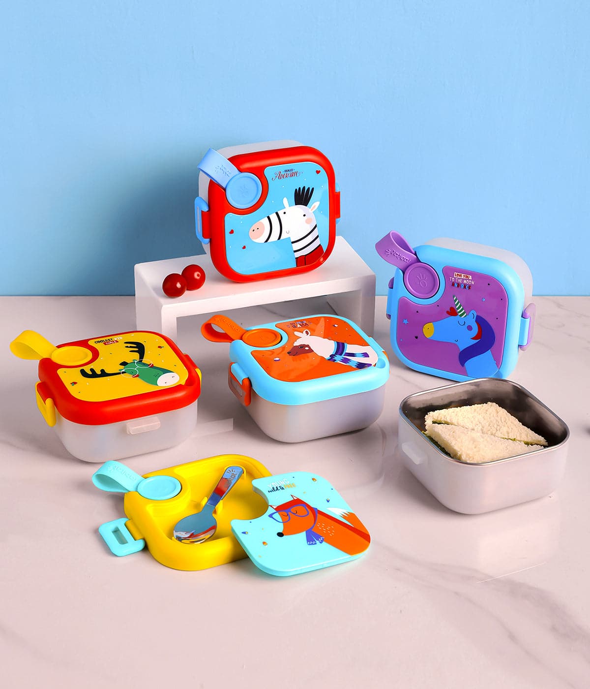 Lunchmate Mini Stainless Steel Lunch Box with Spoon 500 ML