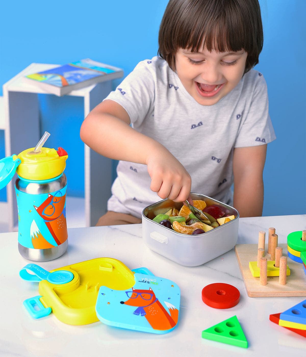 Lunchmate Mini Stainless Steel Lunch Box with Spoon 500 ML