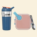 Blue + Peach