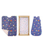 Baby's first bedding set (1 Quilt + 1 Fitted Crib sheet + 1 Sleeping Bag)