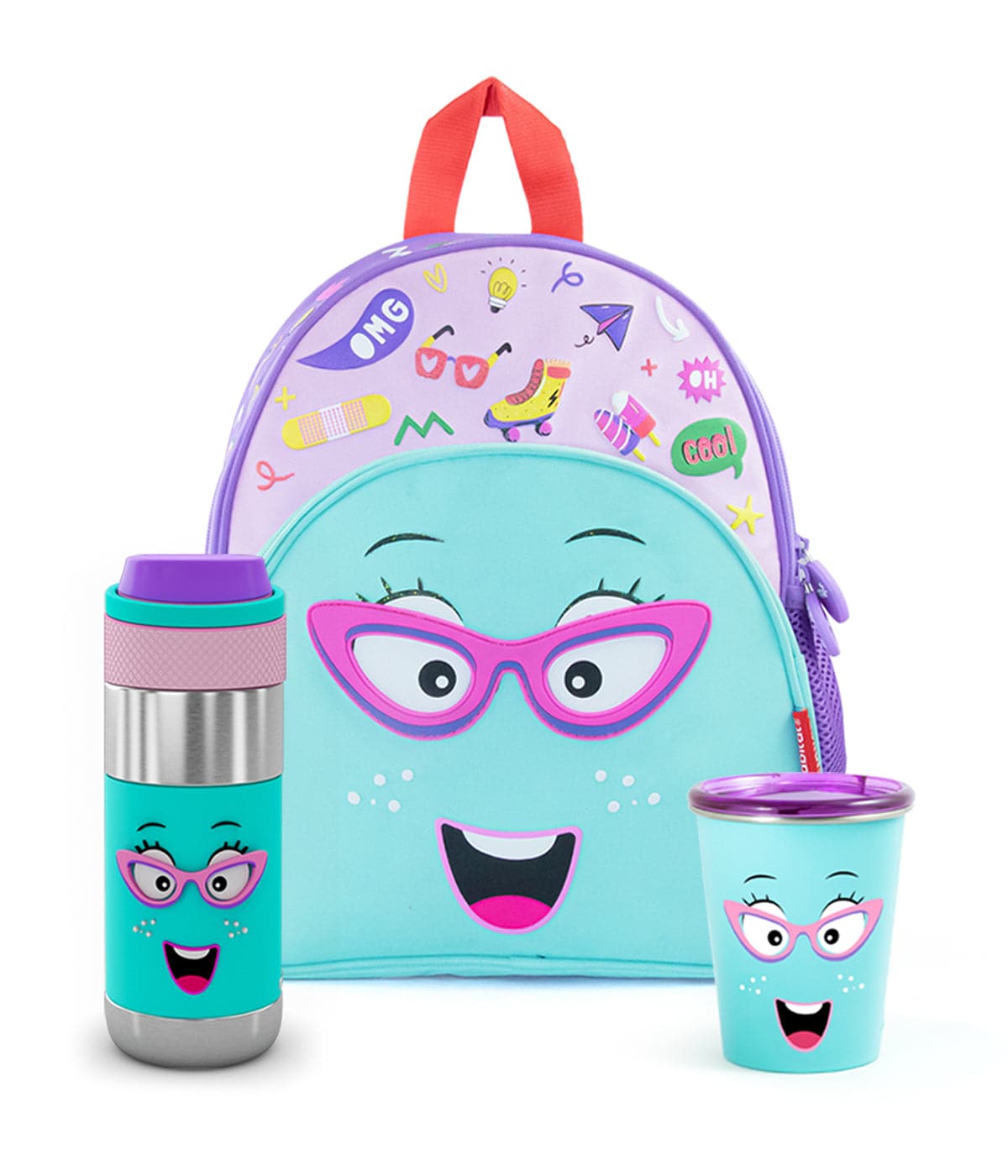 Essential Combo Steel (1 Smash Kids School bag + 1 Better Cup with Training Lid + 1 Clean Lock Insulated Stainless Steel Bottle)