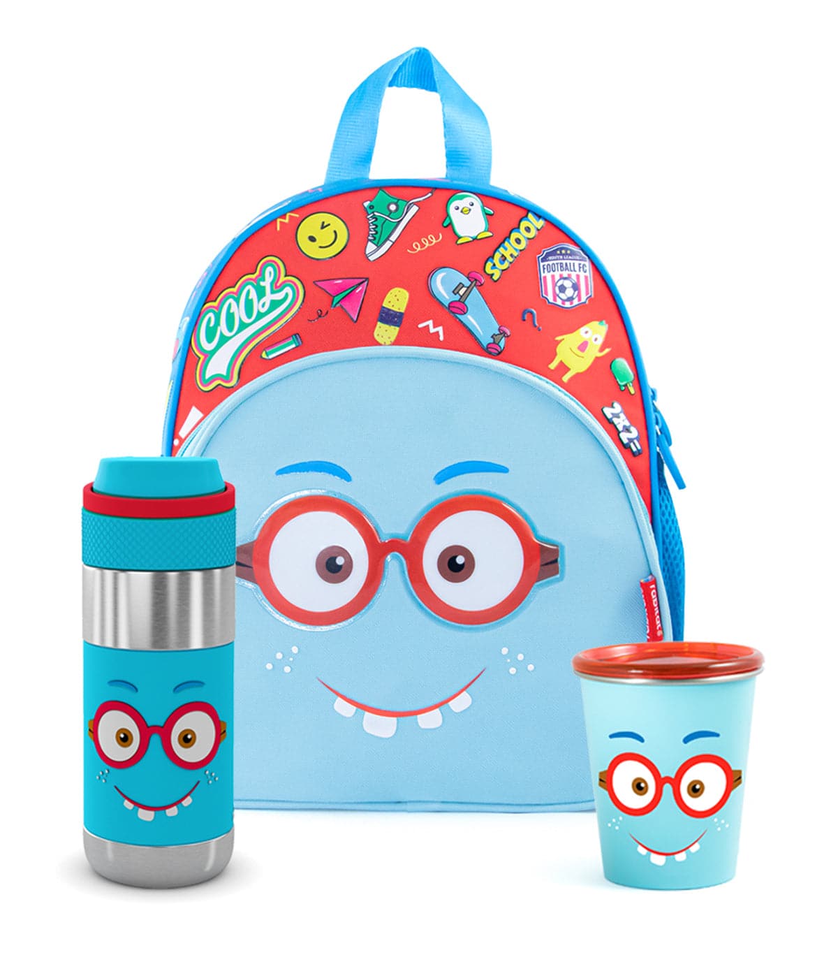 Essential Combo Steel (1 Smash Kids School bag + 1 Better Cup with Training Lid + 1 Clean Lock Insulated Stainless Steel Bottle)