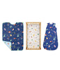 Baby's first bedding set (1 Quilt + 1 Fitted Crib sheet + 1 Sleeping Bag)