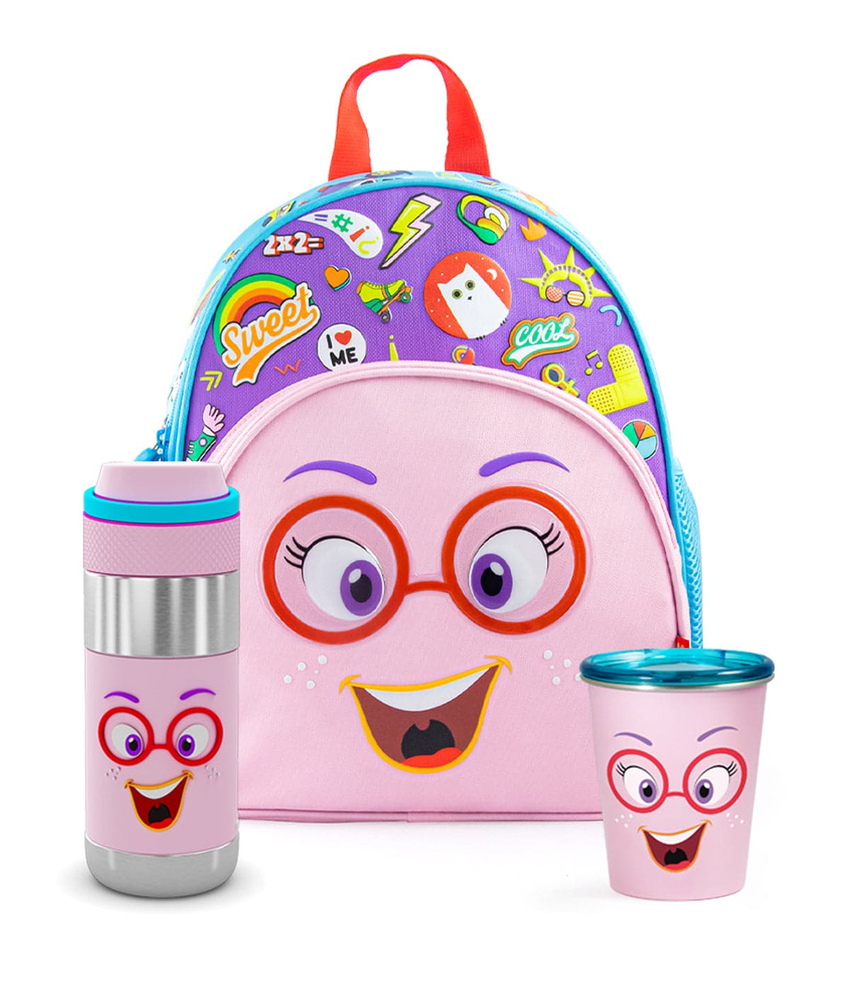 Essential Combo Steel (1 Smash Kids School bag + 1 Better Cup with Training Lid + 1 Clean Lock Insulated Stainless Steel Bottle)