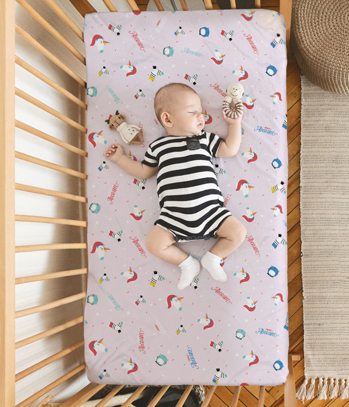 All Weather Quilt + Organic Cotton Flat Crib Sheet Combo