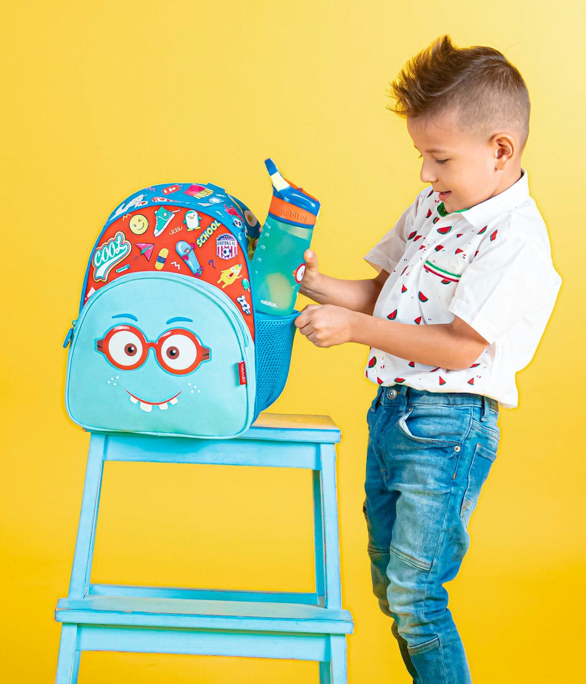 Essential Combo Steel (1 Smash Kids School bag + 1 Better Cup with Training Lid + 1 Clean Lock Insulated Stainless Steel Bottle)