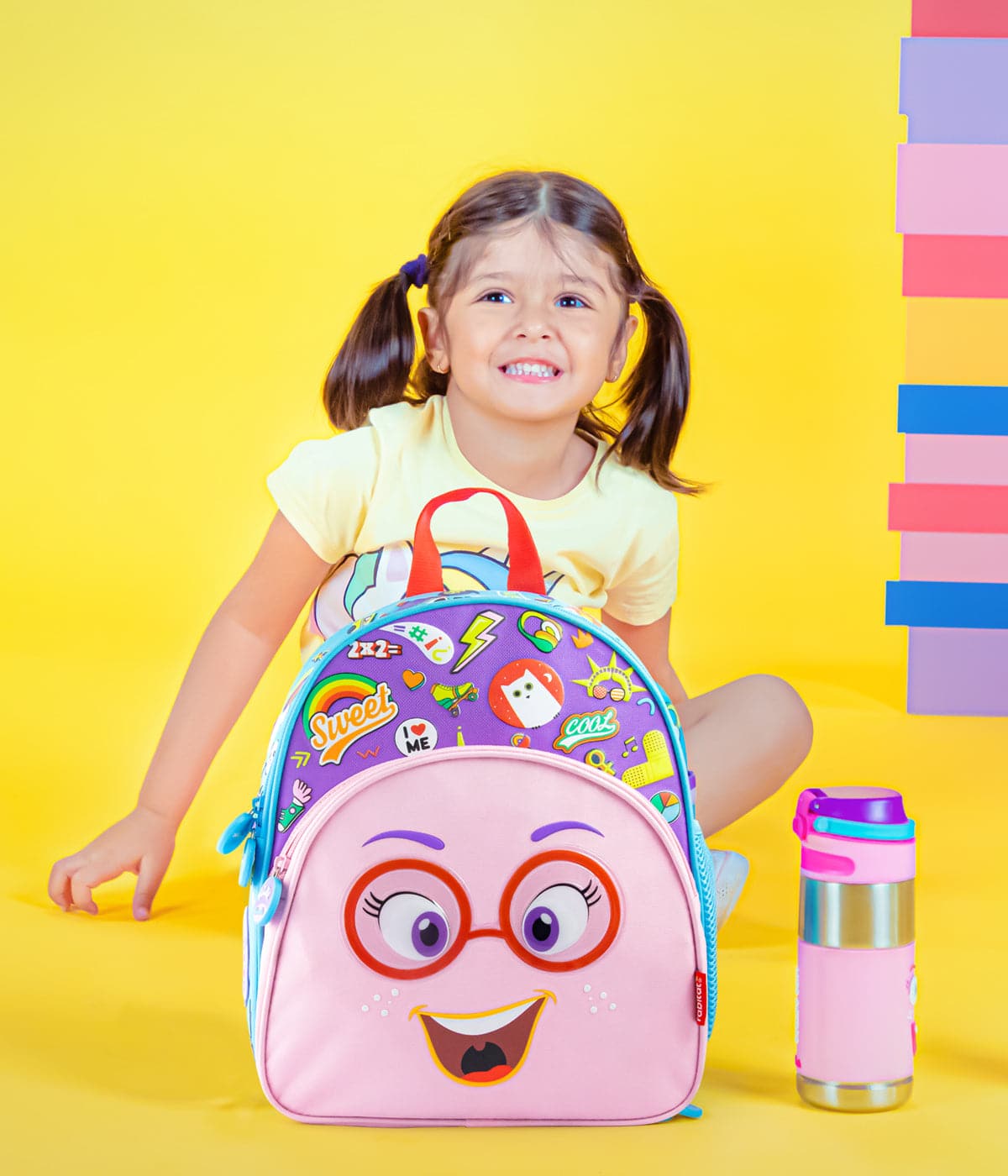 Essential Combo Steel (1 Smash Kids School bag + 1 Better Cup with Training Lid + 1 Clean Lock Insulated Stainless Steel Bottle)